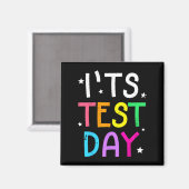 Aimant Test Day Pour l'enseignant C'est Test Day Funny (Recto/Verso)