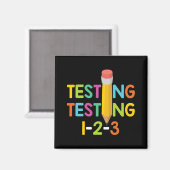 Aimant Test d'examen d'enseignant de jour 1-2-3 (Recto/Verso)