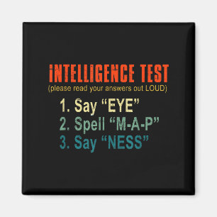 Aimant Test d'intelligence Humour Adulte Drôle Sarcasme G
