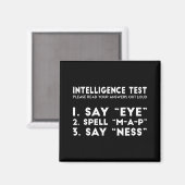 Aimant Test Eye Map Ness Funny Joke Fête des pères (Recto/Verso)