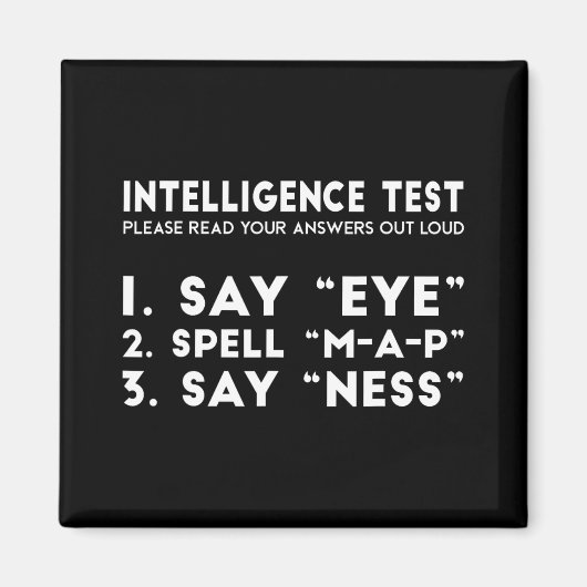Aimant Test Eye Map Ness Funny Joke Fête des pères (Devant)