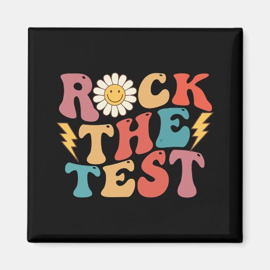 Aimant Test Retro Super Enseignant Jour de test (Devant)