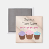 Aimant Testeur de goût de Cupcake (Recto/Verso)