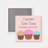 Aimant Testeur de goût de Cupcake (Recto/Verso)