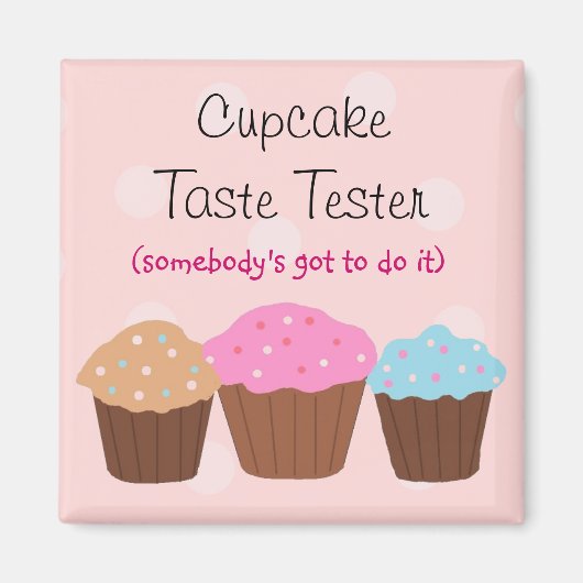 Aimant Testeur de goût de Cupcake (Devant)