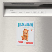 Aimant Testeur QA Humour Félin (In Situ (Lave-vaisselle))