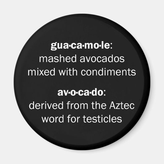 Aimant Testicules guacamoles (Devant)