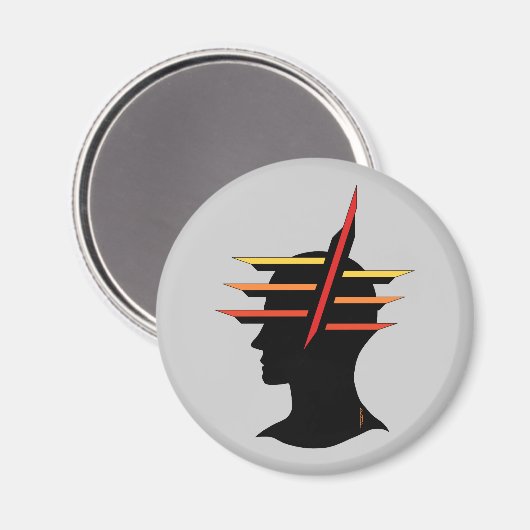 Aimant Tête Abstraite (Recto/Verso)
