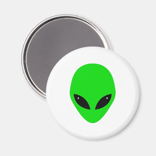 Aimant Tête Alien verte (Recto/Verso)