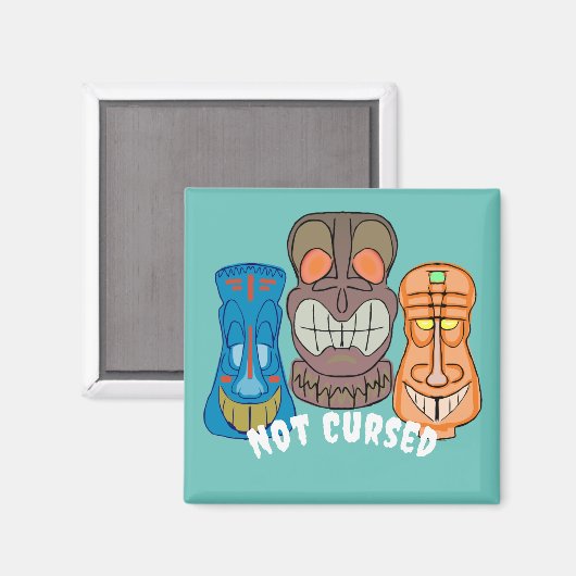 Aimant Tête colorée Tiki (Recto/Verso)