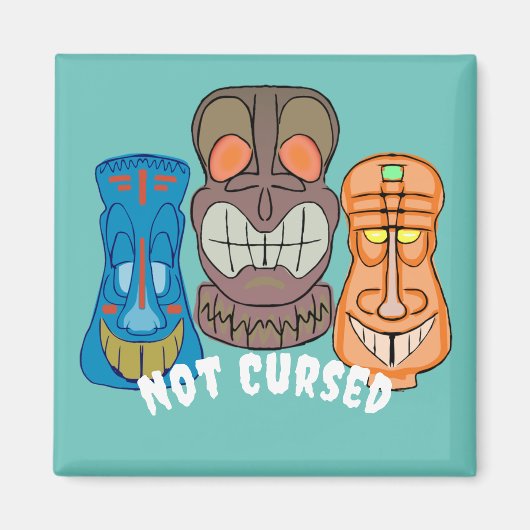 Aimant Tête colorée Tiki (Devant)