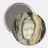 Aimant Tête de Bouddha dans le Fig Tree .. Ayutthaya, Tha (Recto/Verso)