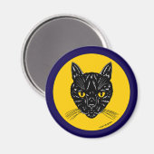 Aimant Tête de chat noir (Recto/Verso)