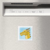 Aimant Tête de dragon d'or en profil (In Situ (Lave-vaisselle))