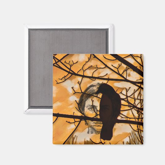 Aimant Tête de feu d'or (Recto/Verso)