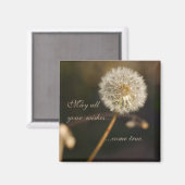 Aimant Tête de graines de Dandelion en tons Brown (Recto/Verso)