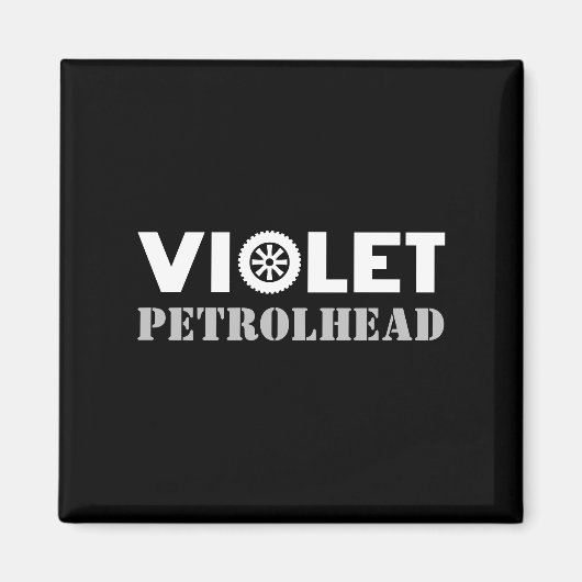 Aimant Tête de pétrole violette (Devant)