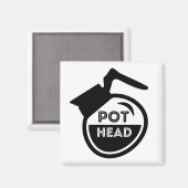Aimant Tête de pot de café (Recto/Verso)