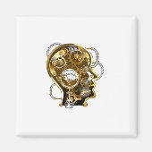 Aimant Tête de Steampunk avec manomètre (Devant)