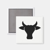 Aimant Tête de vache Silhouette (Recto/Verso)