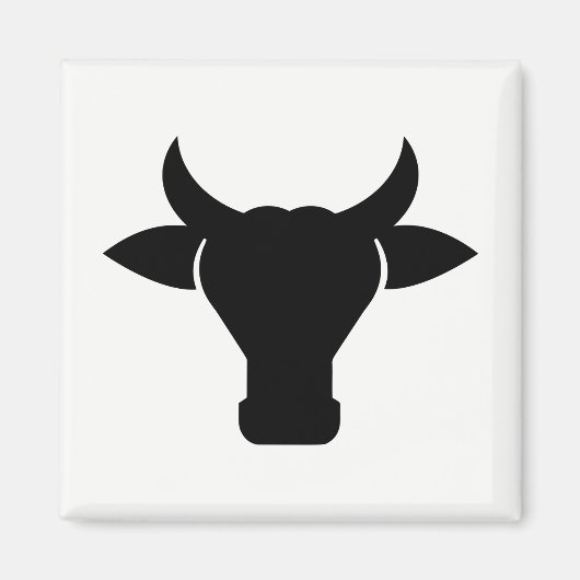 Aimant Tête de vache Silhouette (Devant)