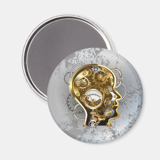 Aimant Tête de vapeur avec manomètre (Recto/Verso)