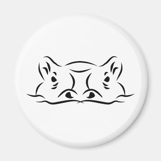 Aimant Tête d'hippo (Devant)