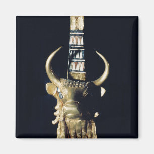 Aimant Tête d'un taureau, décoration d'une harpe