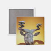 Aimant Tête d'un taureau, d'Irak, c.2000 av. (Recto/Verso)