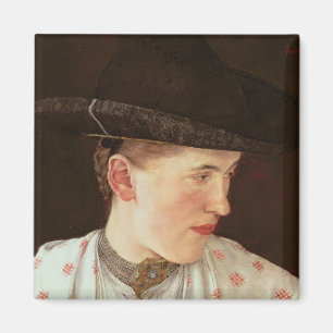 Aimant Tête d'une fille rurale, c.1880