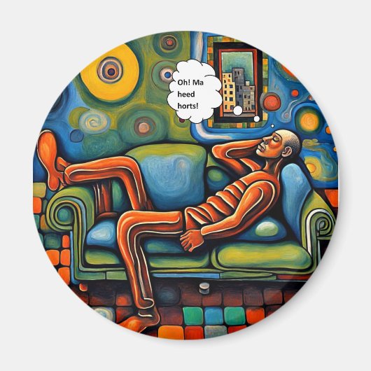 Aimant Tête qui fait mal (Devant)