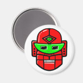 Aimant Tête Robot Rétro (Recto/Verso)
