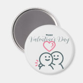 Aimant Tête ronde Saint-Valentin (Recto/Verso)
