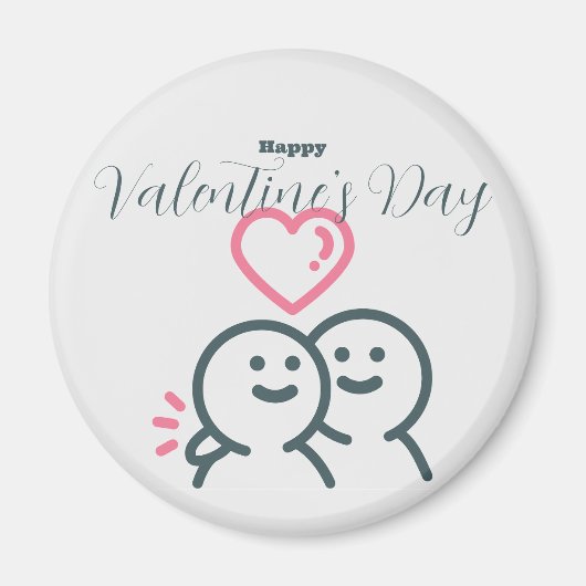 Aimant Tête ronde Saint-Valentin (Devant)