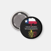 Aimant Texan développé avec les racines belges (Recto/Verso)