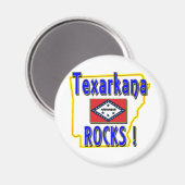 Aimant Texarkana Rocks ! (bleu) (Recto/Verso)