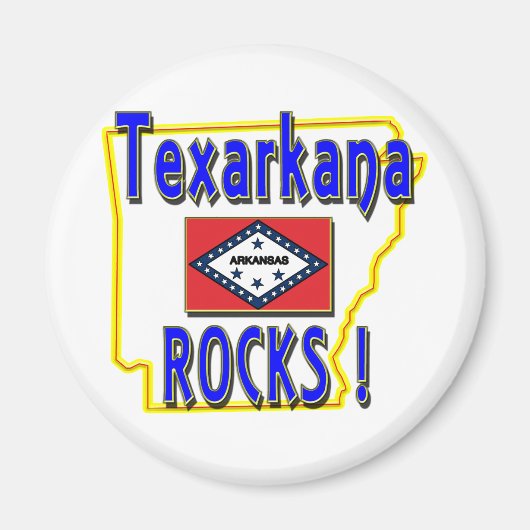 Aimant Texarkana Rocks ! (bleu) (Devant)