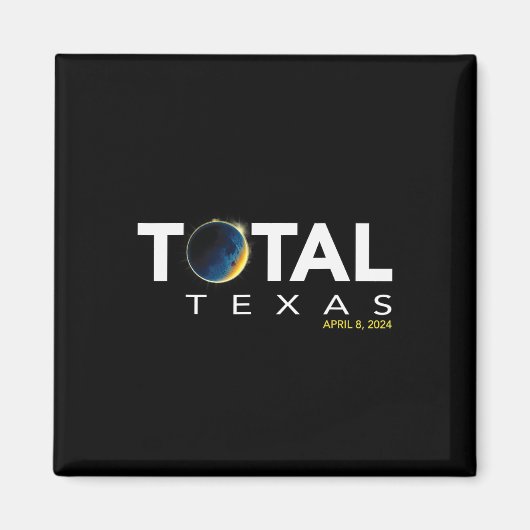Aimant Texas 8 avril total Éclipse solaire 2024 (Devant)