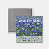 Aimant Texas Bluebonnets Flo Wedding Enregistrer l'aimant (Recto/Verso)