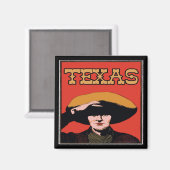 Aimant Texas Cowboy (Recto/Verso)