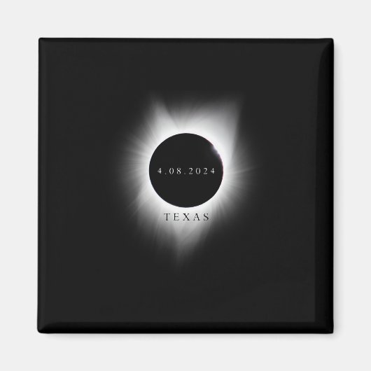 Aimant Texas Eclipse 4.08.24 Total Solar Eclipse 2024 Tex (Devant)
