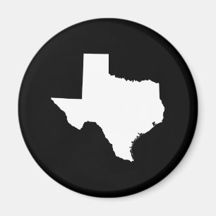 Aimant Texas en blanc et noir