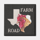 Aimant Texas Farm Road Chicken (Devant)