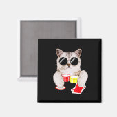 Aimant Texas Holdem Poker Cat (Recto/Verso)