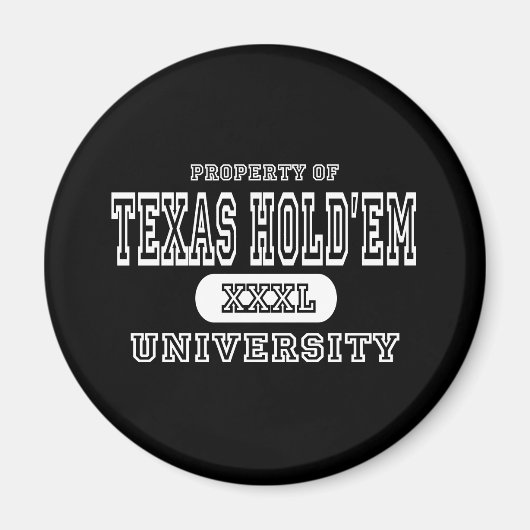 Aimant Texas Holdem University Dark (Devant)