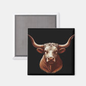 Aimant Texas Longhorn (Recto/Verso)