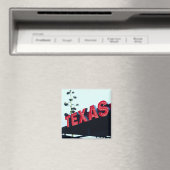 Aimant Texas Red Neon Lights USA Amérique (In Situ (Lave-vaisselle))