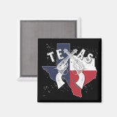 Aimant Texas State Crossing Pistols Souvenir désorganisé (Recto/Verso)