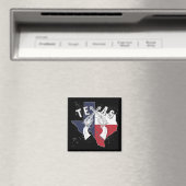 Aimant Texas State Crossing Pistols Souvenir désorganisé (In Situ (Lave-vaisselle))