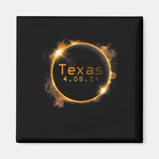 Aimant Texas Total Solar Eclipse 2024 Solar Eclipse (Devant)